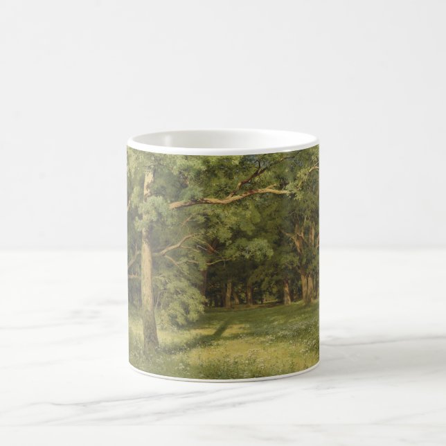 Taza De Café La limpieza forestal (paisaje de Woodland) (Centro)