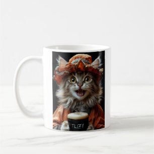 Taza De Café La línea aristocrática - Elegante arte de retrato 