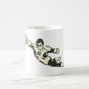 Taza De Café La linterna verde perfora Grunge