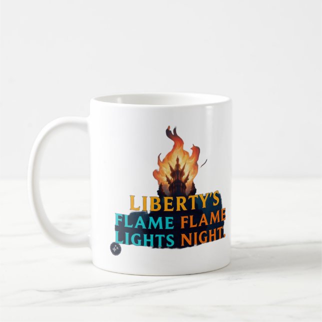 Taza De Café La llama de la libertad ilumina la noche (Izquierda)