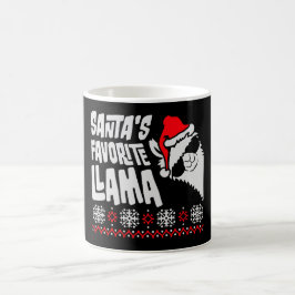 Taza De Café La Llama Favorita de Santa Gafas de Sol Cool Lado