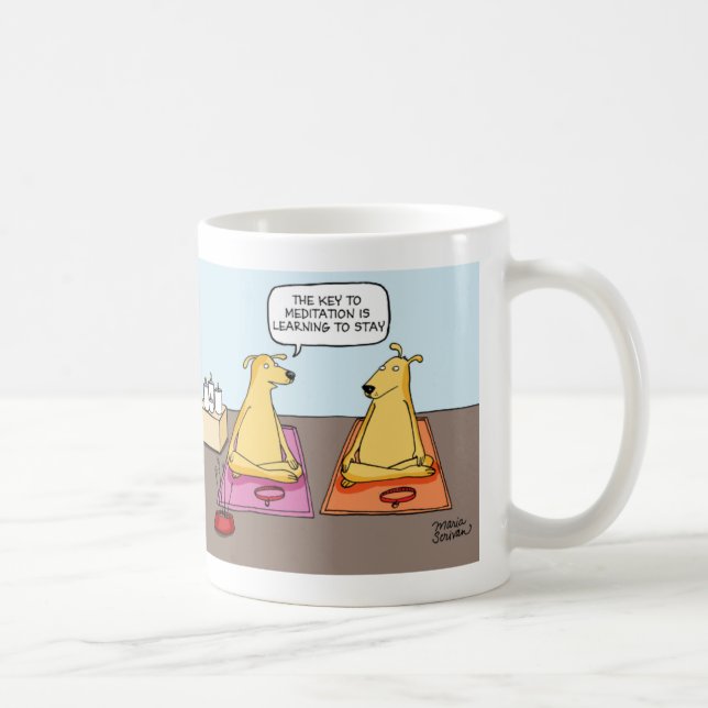 Taza De Café "La llave a la meditación está aprendiendo (Derecha)