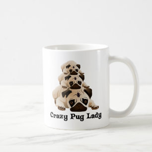 Taza De Café La loca dama de pug