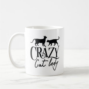 Taza De Café La loca dama del gato