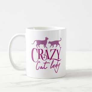 Taza De Café La loca dama del gato