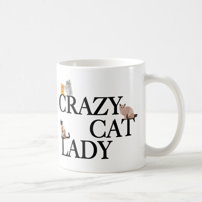 Taza De Café La loca dama del gato (Derecha)