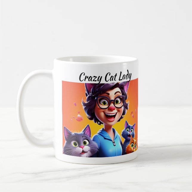 Taza De Café La loca dama del gato (Izquierda)