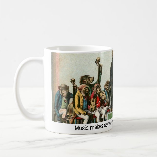 Taza De Café La loca orquesta de monos Mug (Izquierda)