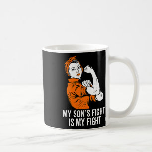 Taza De Café La lucha de mi hijo es mi lucha contra la leucemia