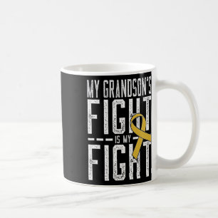 Taza De Café La lucha de mi nieto es mi lucha contra el cáncer