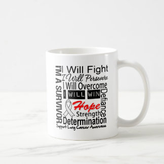 Taza De Café La lucha del cáncer de pulmón persevera triunfo