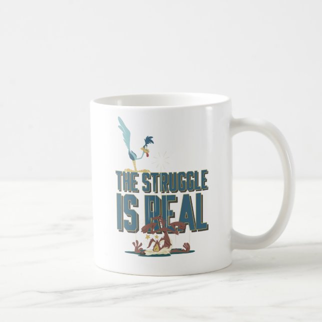 Taza De Café La Lucha Es Real ROAD RUNNER™ Y Wile E. Coyote (Derecha)