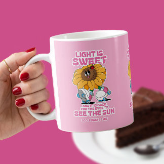Taza De Café La Luz Es Dulce – Girasol Retro Eclesiastés 11:7