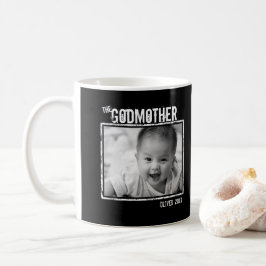 Taza De Café La madre de Dios | Foto personalizada y nombre neg