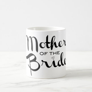 Taza De Café La madre de la novia retro guión negro sobre blanc