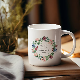 Taza De Café La MADRE más amada de TODOS los tiempos Corona Flo