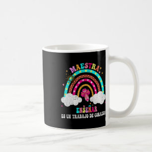Taza De Café La Maestra Maestra Bilingüe de Español para Mujere