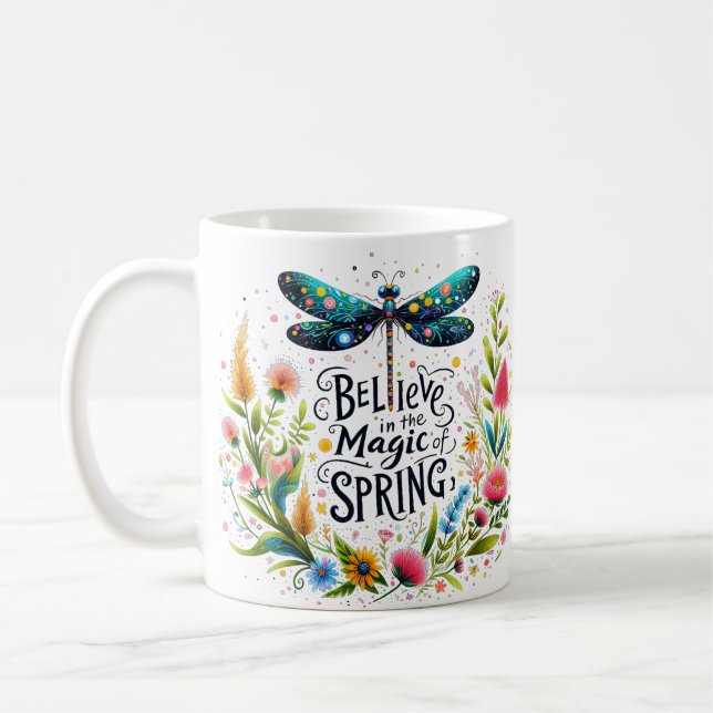 Taza De Café La magia de las flores de primavera (Izquierda)
