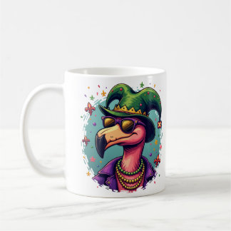 Taza De Café La magia del Mardi Gras: El llamativo flamenco ros