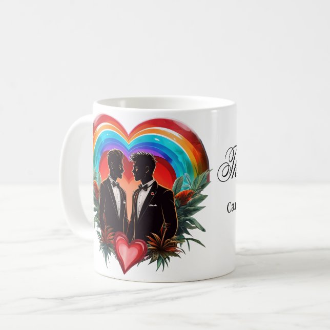 Taza De Café La magia del momento: elegantes siluetas gays (Anverso izquierdo)