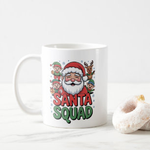 Taza De Café La mala influencia de Santa (Equipo divertido de S