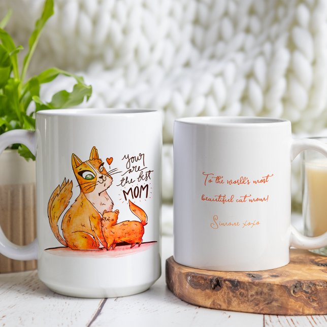 Taza De Café La mamá gata más bella del mundo (Subido por el creador)