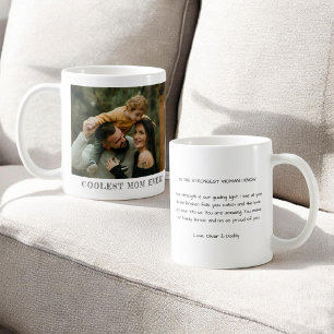 Taza De Café La mamá más genial del mundo Foto Mensaje dulce Dí