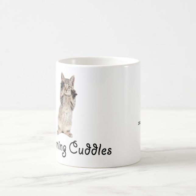 Taza De Café La mañana abraza el gatito (Centro)