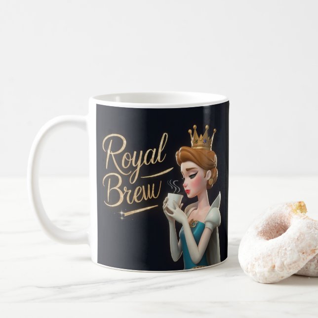 Taza De Café La mañana de la reina Elixir Mug (Con donut)