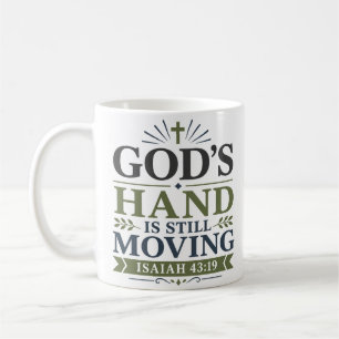 Taza De Café La Mano de Dios Todavía se Mueve Escritura Minimal