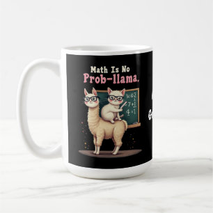 Taza De Café La matemática no es una inspiración de prob-llama