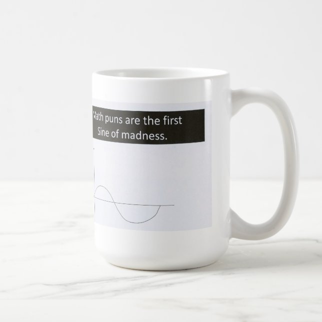Taza De Café La matemáticas hace juegos de palabras seno de la (Derecha)