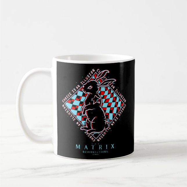 Taza De Café La matriz resucita el conejo blanco 3D en caja (Izquierda)