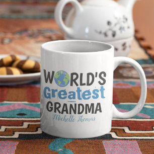Taza De Café La mayor Personalizado de la abuela del mundo