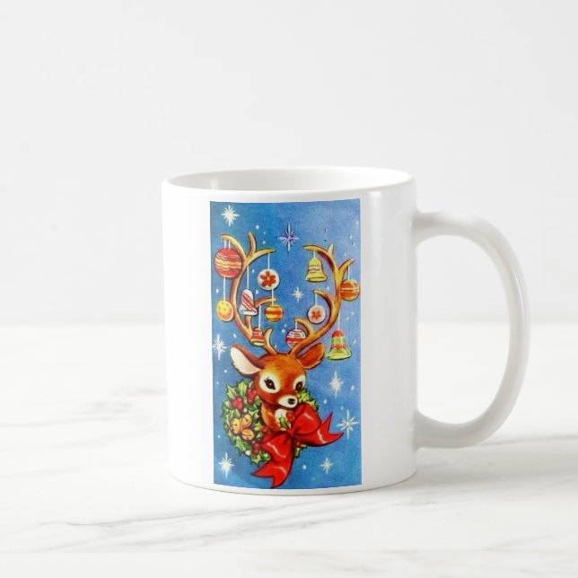 Taza De Café La mayoría del reno hermoso del navidad del (Derecha)