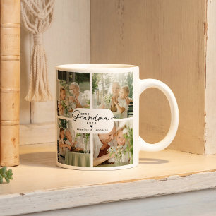 Taza De Café La mejor abuela del mundo 4 Collage de fotos Perso