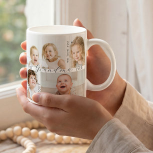 Taza De Café La mejor abuela del mundo 4 fotos de los nietos