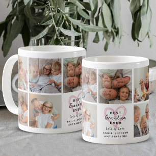 Taza De Café La Mejor Abuela del Mundo Collage de Fotos de los 