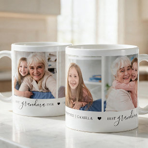 Taza De Café La Mejor Abuela del Mundo Collage de Fotos Persona