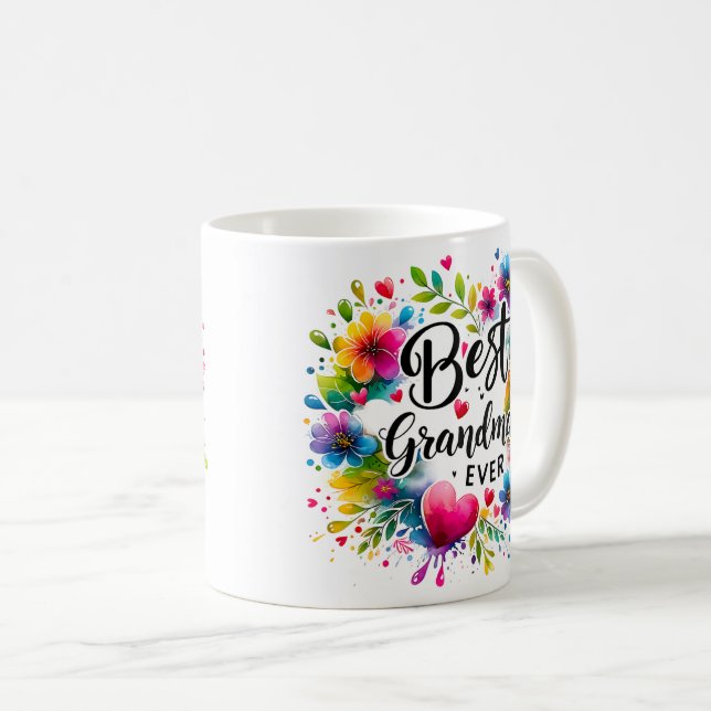 Taza De Café La mejor abuela encantada (Anverso derecho)