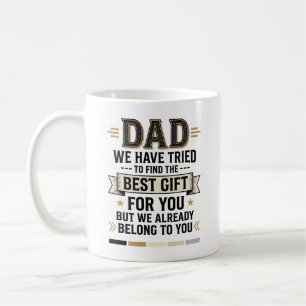 Taza De Café La mejor camiseta de vector vintage para papá pert