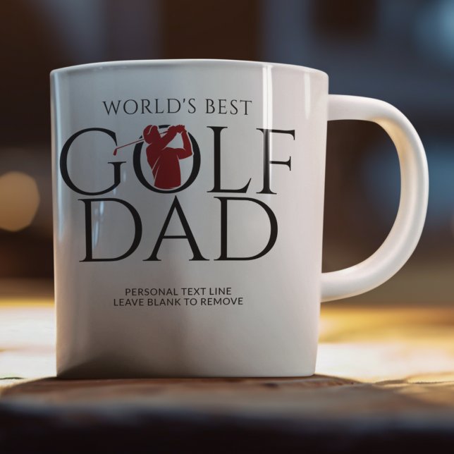 Taza De Café "LA MEJOR DAD DE GOLF DEL MUNDO" Rojo (Subido por el creador)