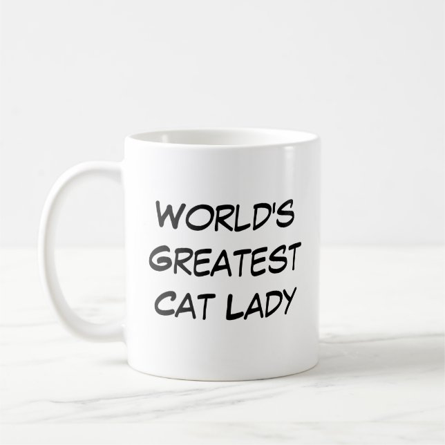 Taza De Café "La mejor dama de gato del mundo" (Izquierda)