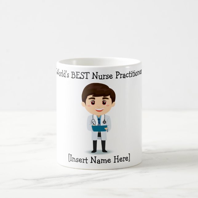 Taza De Café La mejor enfermera practicante del mundo, brunette (Centro)