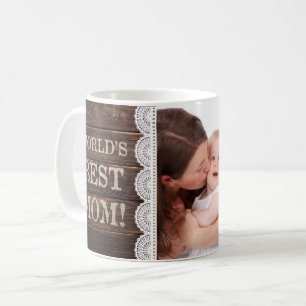 Taza De Café La mejor foto del día de madre de la mamá del