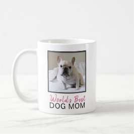 Taza De Café La mejor foto del perro del cuadrado de la mamá