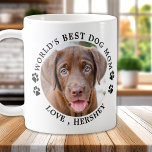 Taza De Café La mejor foto Mascota personalizada de mamá de per<br><div class="desc">La mejor madre del perro del mundo... Sorprende a tu perra mamá favorita este Día de la Madre, Navidades o su cumpleaños con este super lindo tazón de fotos mascota personalizado. Personalizar este perro mamá tazón con las fotos favoritas de tu perro, y nombre. Doble cara: puedes tomar diferentes fotos...</div>