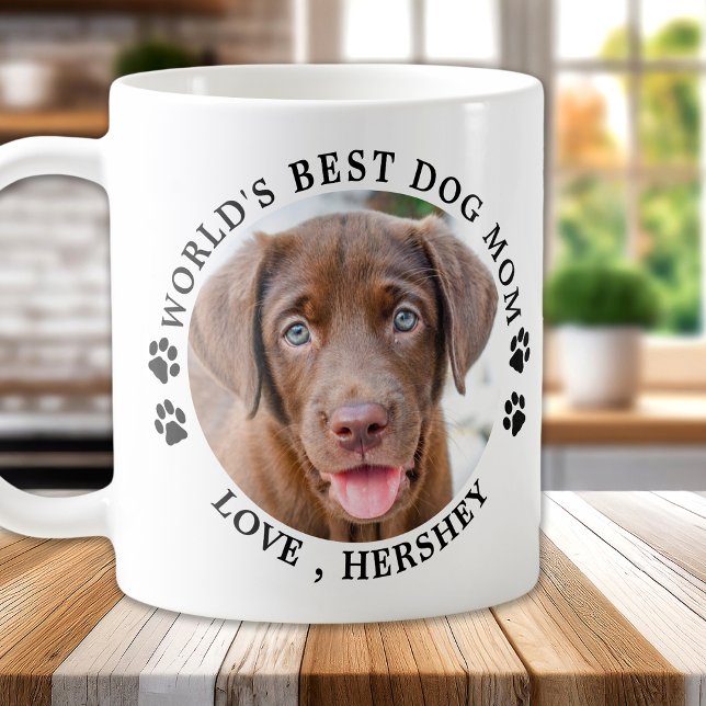 Taza De Café La mejor foto Mascota personalizada de mamá de per (Subido por el creador)