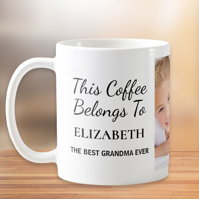Taza De Café La mejor foto personalizada de la abuela (Subido por el creador)