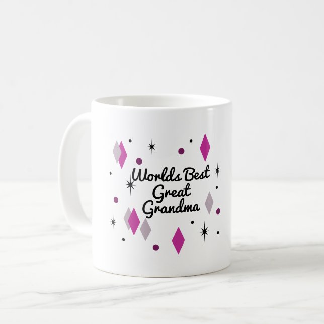 Taza De Café La mejor gran abuela del mundo del siglo medio (Anverso izquierdo)